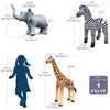 Safari inflable, paquete de 3 unidades, jirafa, cebra, elefante
