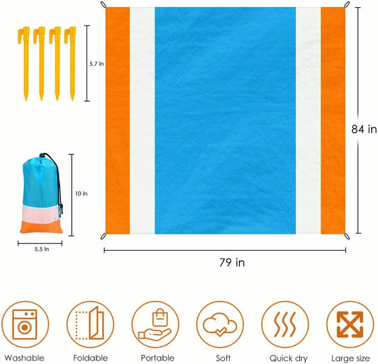 Estera de picnic impermeable colores nailon versátil para uso al aire libre en la playa y el parque