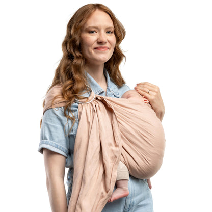 Boba Portabebés Ring Sling de lino, lino de bambú, recién nacido a niño pequeño, peonía de lino