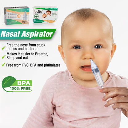 Aspirador nasal reutilizable para bebé con 22 filtros de higiene extra y 12 cabezales de repuesto reutilizables