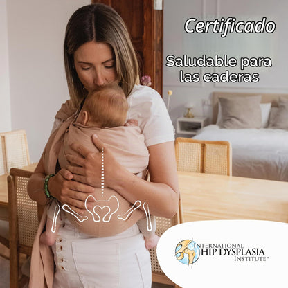 Boba Portabebés Ring Sling de lino, lino de bambú, recién nacido a niño pequeño, peonía de lino