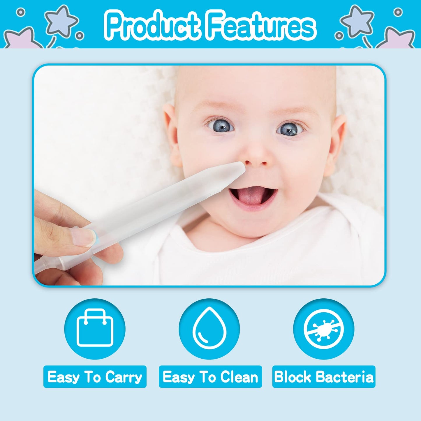 Aspirador nasal para bebés, chupón de nariz para bebé