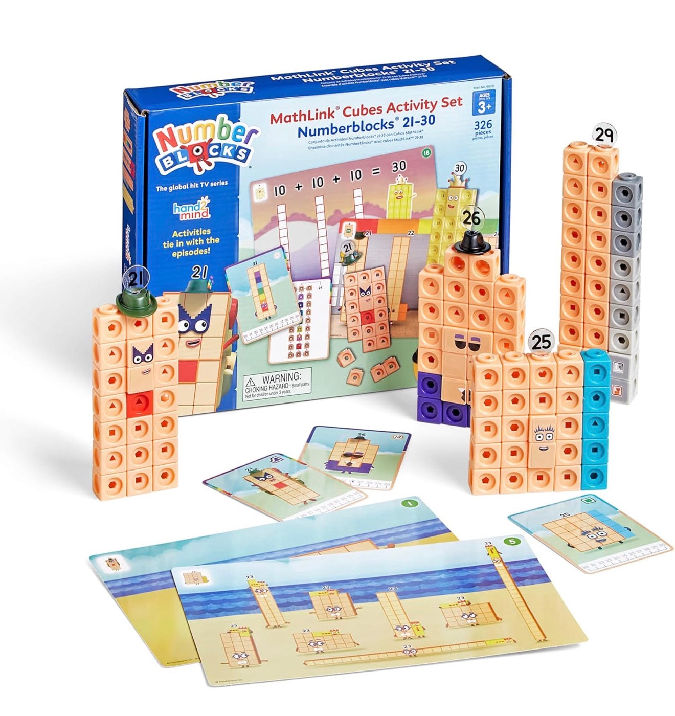 Hand2mind MathLink Cubes Numberblocks 21-30 Juego de actividades