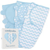 Manta de bebé Comfy Cubs Easy Swaddle, paquete de 3 - 100 % algodón, 3-6 meses