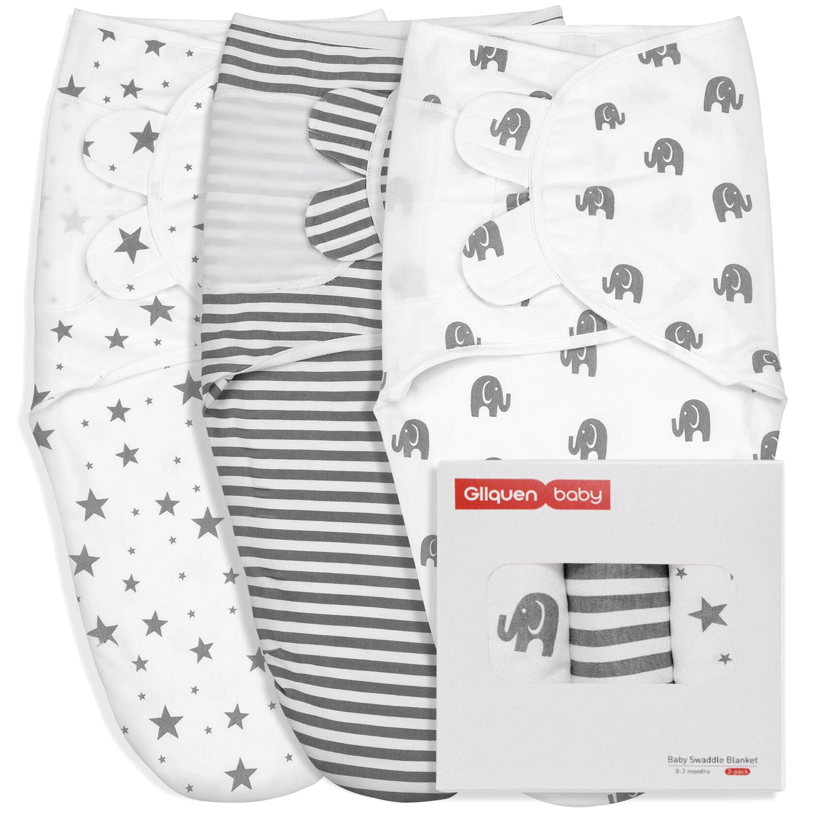 GLLQUEN BABY Mantas envolventes para bebés, 0-3 meses