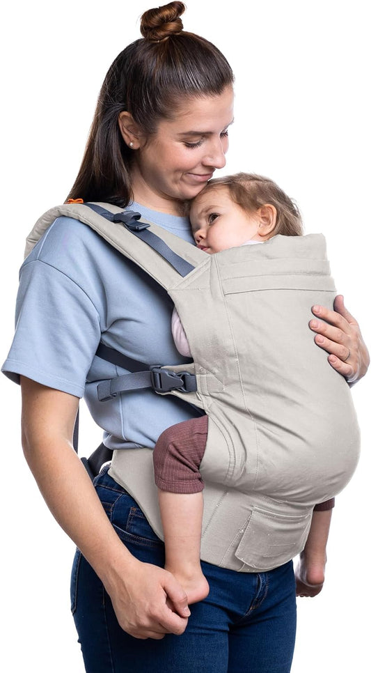 Beco Portabebés para niños pequeños con asiento extra ancho, 100% algodón, (24-48 meses)