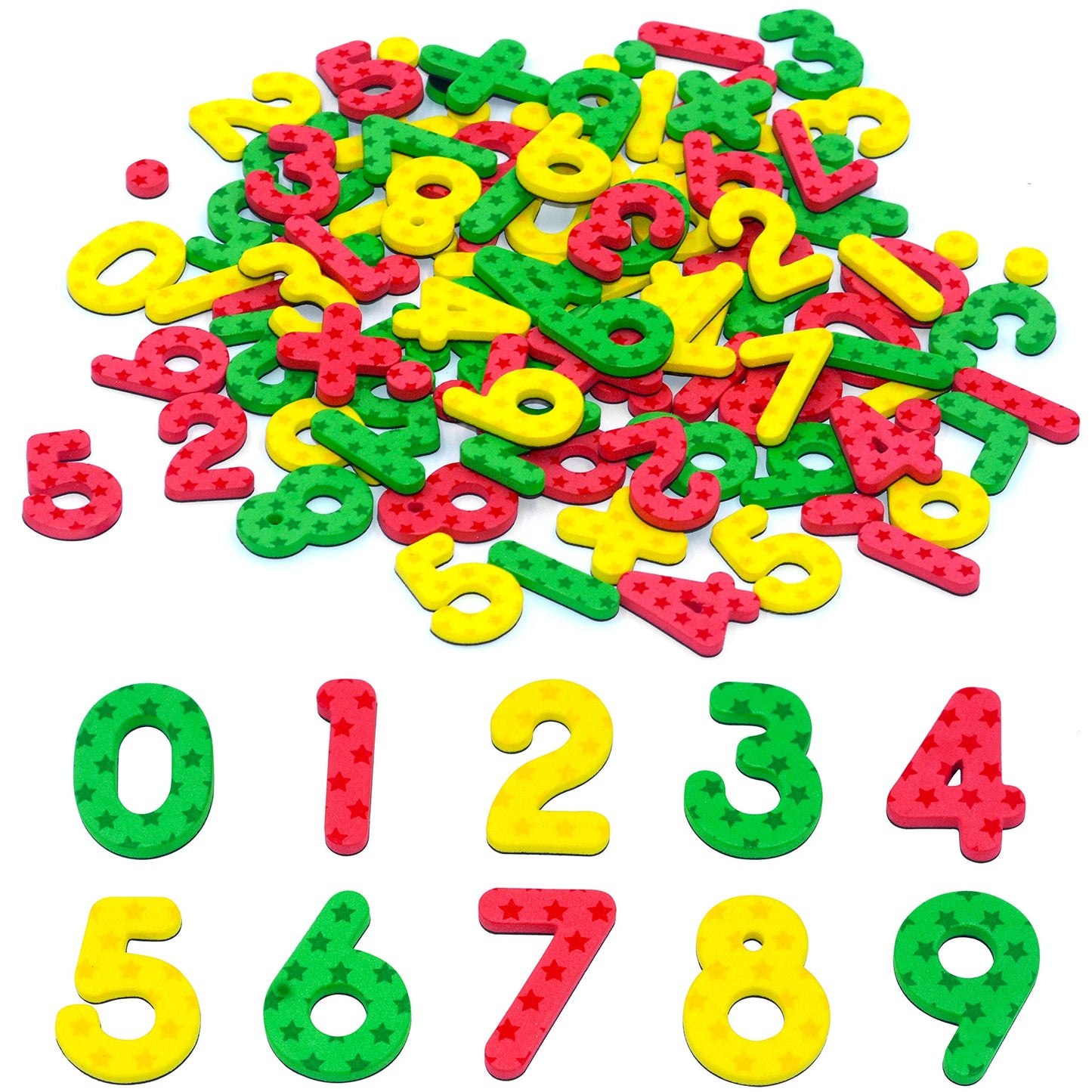 SpriteGru 102 números magnéticos para la educación básica de matemáticas matemáticas (fondo de estrellas)
