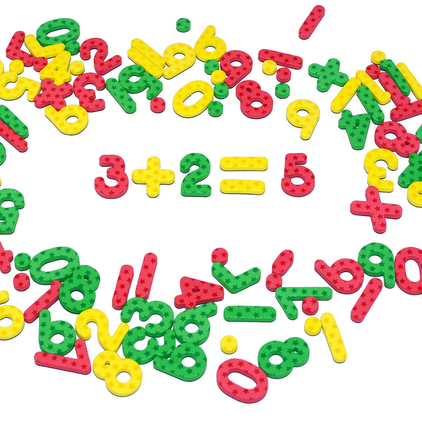 SpriteGru 102 números magnéticos para la educación básica de matemáticas matemáticas (fondo de estrellas)