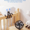 Ventilador portátil para cochecito de viaje, luz nocturna LED con clip