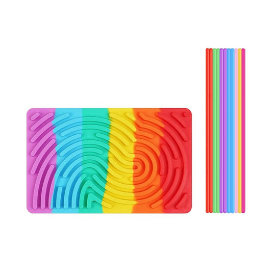Tablero de actividades sensoriales, arcoiris