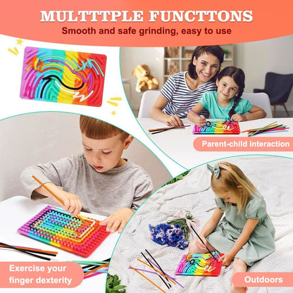 Tablero de actividades sensoriales, arcoiris