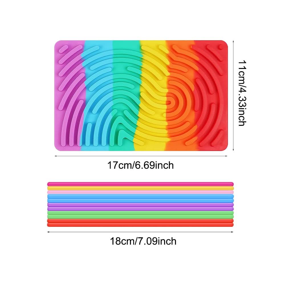 Tablero de actividades sensoriales, arcoiris