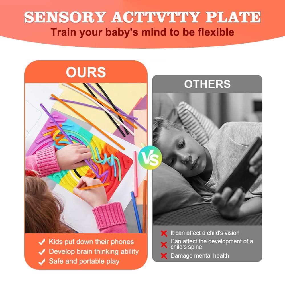Tablero de actividades sensoriales, arcoiris
