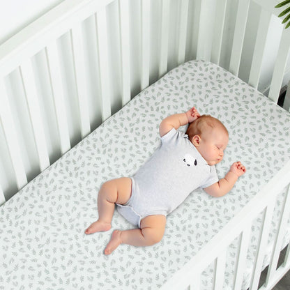 Biloban sábanas de cuna ajustadas para niños y niñas, paquete de 2