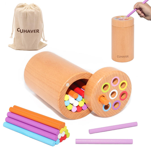CUHAVER- Juguete de aprendizaje de madera para clasificación de colores