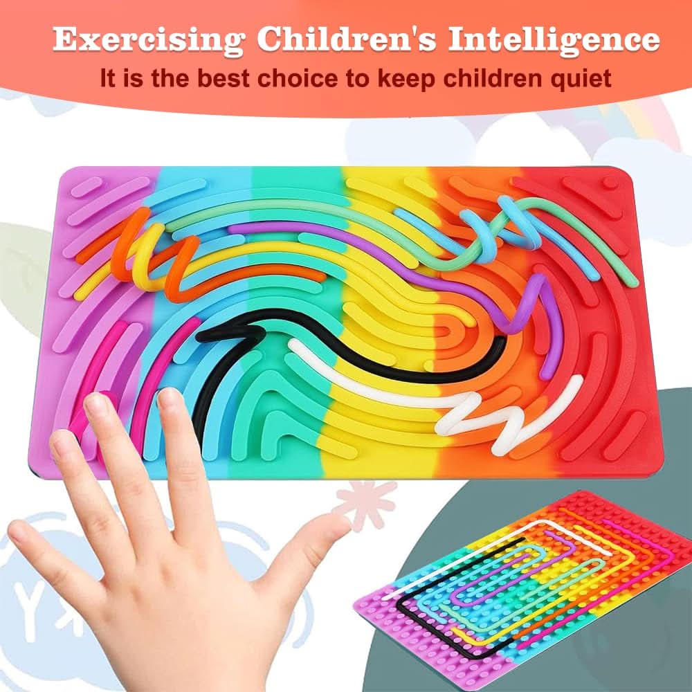 Tablero de actividades sensoriales, arcoiris