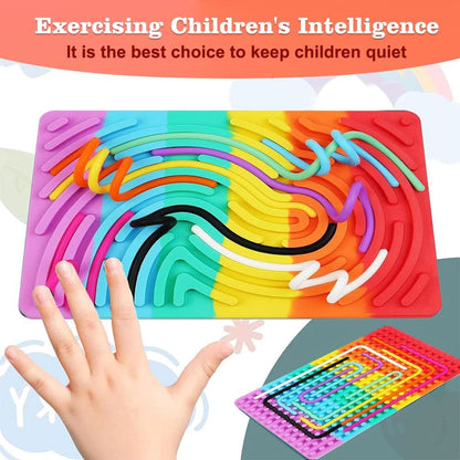Tablero de actividades sensoriales, arcoiris