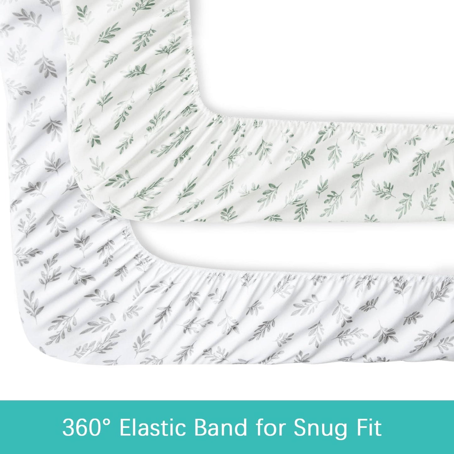 Biloban sábanas de cuna ajustadas para niños y niñas, paquete de 2