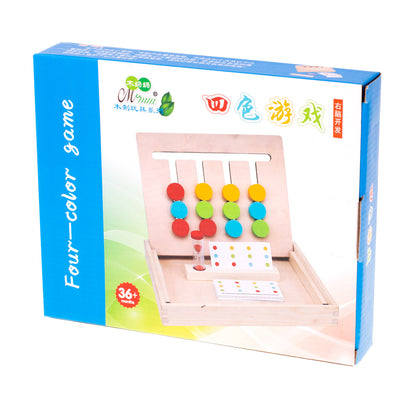 Montessori - Juguetes de aprendizaje con diapositivas, rompecabezas de colores