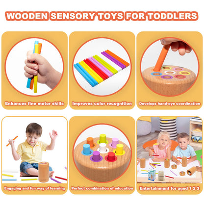 CUHAVER- Juguete de aprendizaje de madera para clasificación de colores