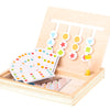 Montessori - Juguetes de aprendizaje con diapositivas, rompecabezas de colores