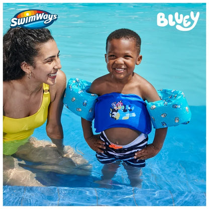 SwimWays Bluey Entrenador de Natación (Unisex), para Niños de 33-55lbs