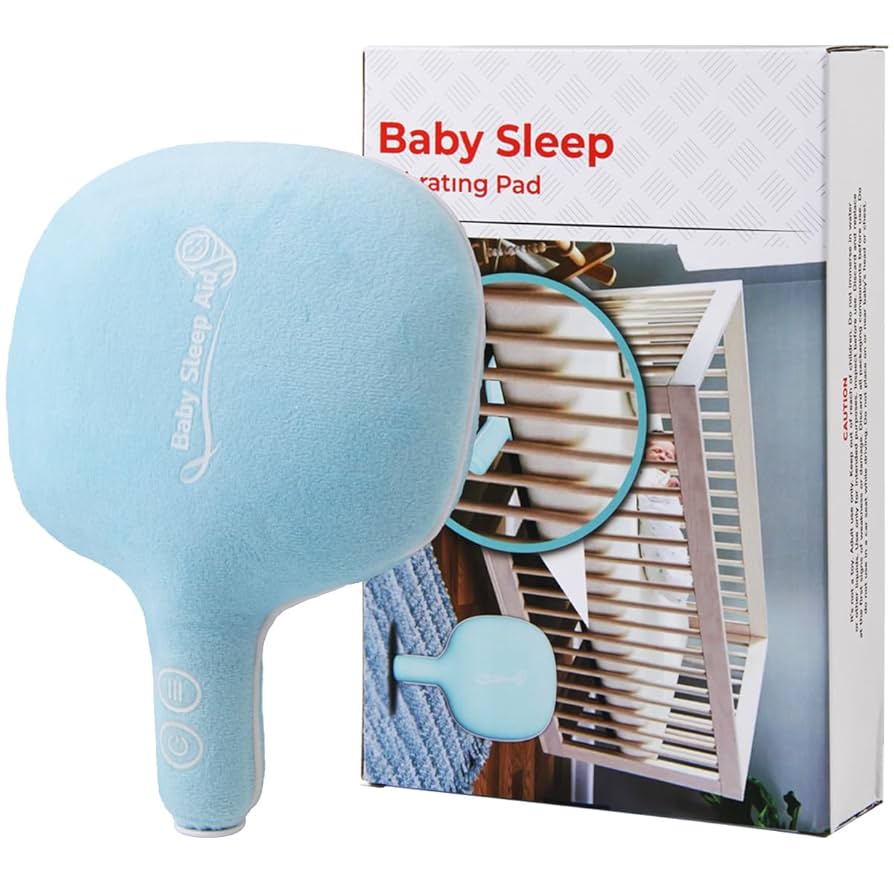 Sueño para bebé, almohadilla de colchón vibratoria, 3 intensidades de vibración y 3 modos de vibración, carga rápida tipo C