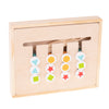 Montessori - Juguetes de aprendizaje con diapositivas, rompecabezas de colores
