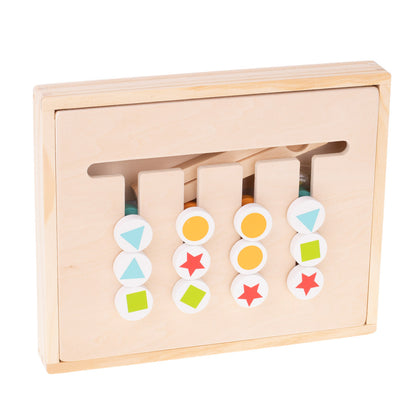 Montessori - Juguetes de aprendizaje con diapositivas, rompecabezas de colores