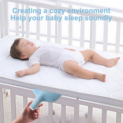 Sueño para bebé, almohadilla de colchón vibratoria, 3 intensidades de vibración y 3 modos de vibración, carga rápida tipo C