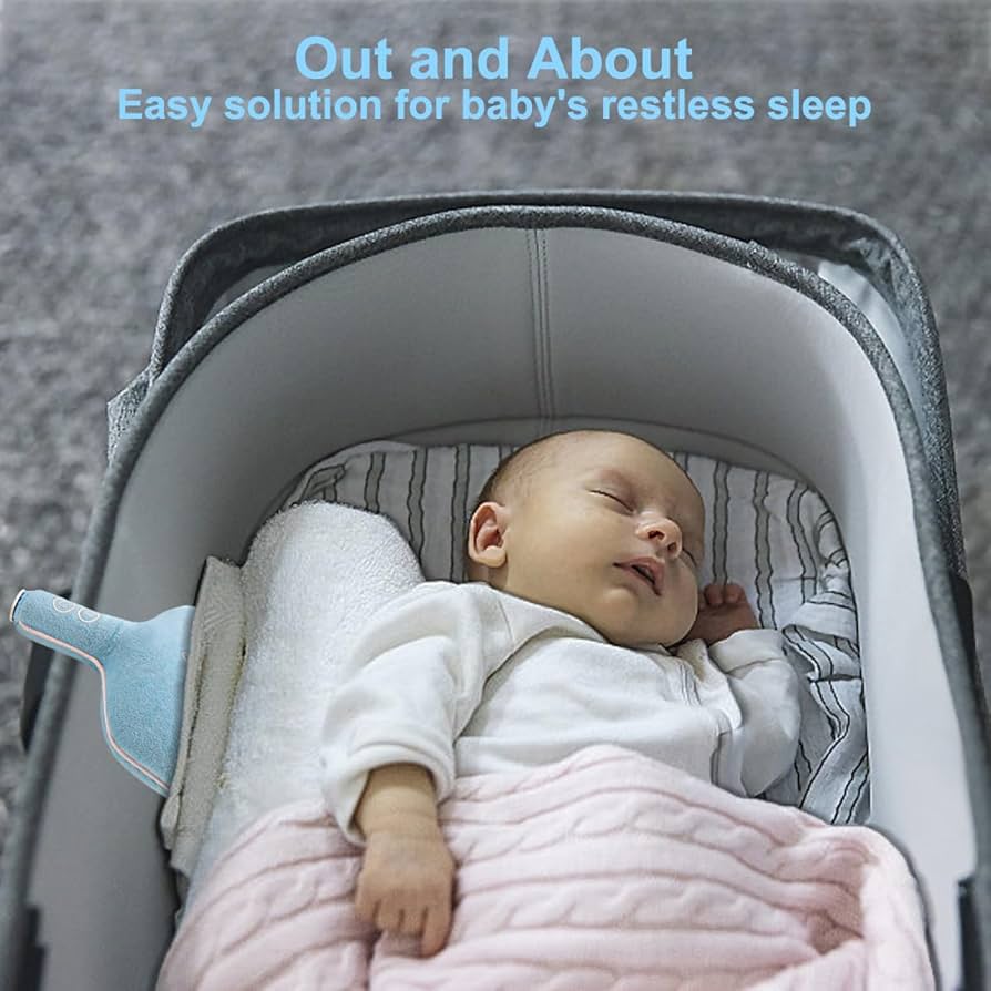 Sueño para bebé, almohadilla de colchón vibratoria, 3 intensidades de vibración y 3 modos de vibración, carga rápida tipo C