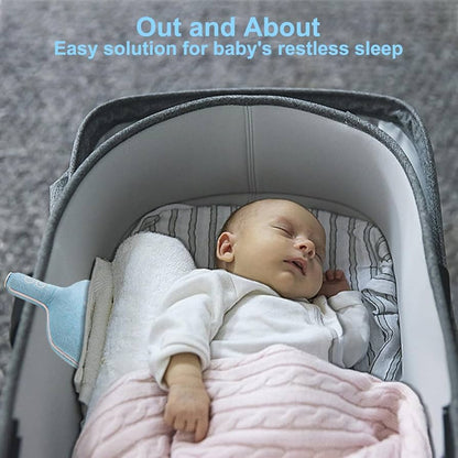 Sueño para bebé, almohadilla de colchón vibratoria, 3 intensidades de vibración y 3 modos de vibración, carga rápida tipo C