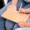 Hapinest Tabla de seguimiento de escritura a mano del alfabeto y números de madera para niños