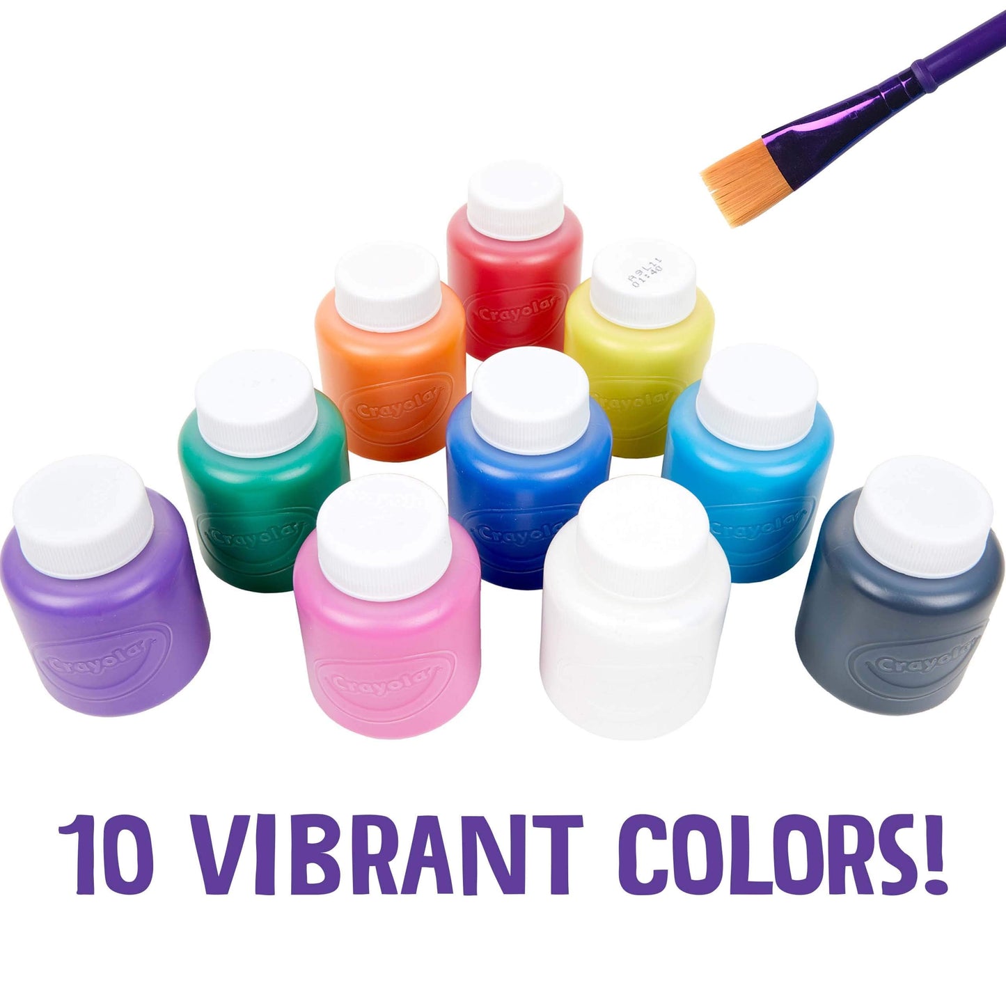 Pintura lavable para niños Crayola, colores surtidos, paquete de 10