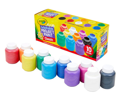 Pintura lavable para niños Crayola, colores surtidos, paquete de 10