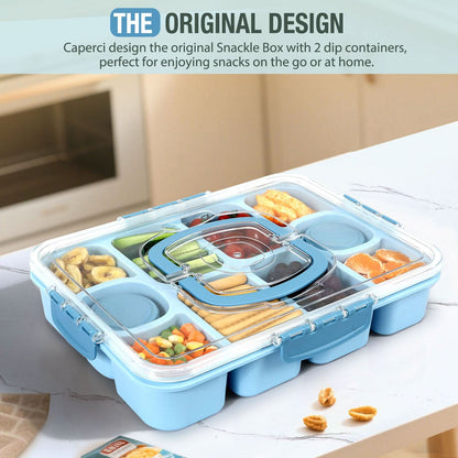 Caperci Contenedor original para aperitivos, bandeja dividida de 10 compartimentos