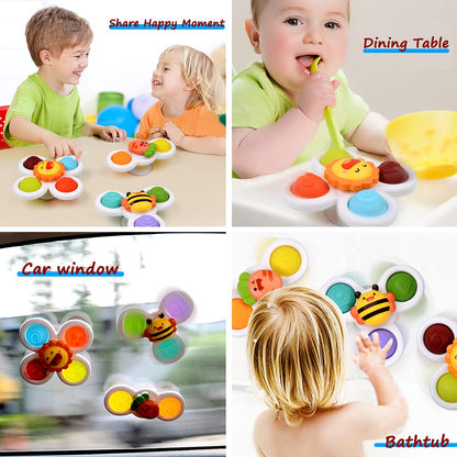 Juguetes giratorios con ventosa para bebés