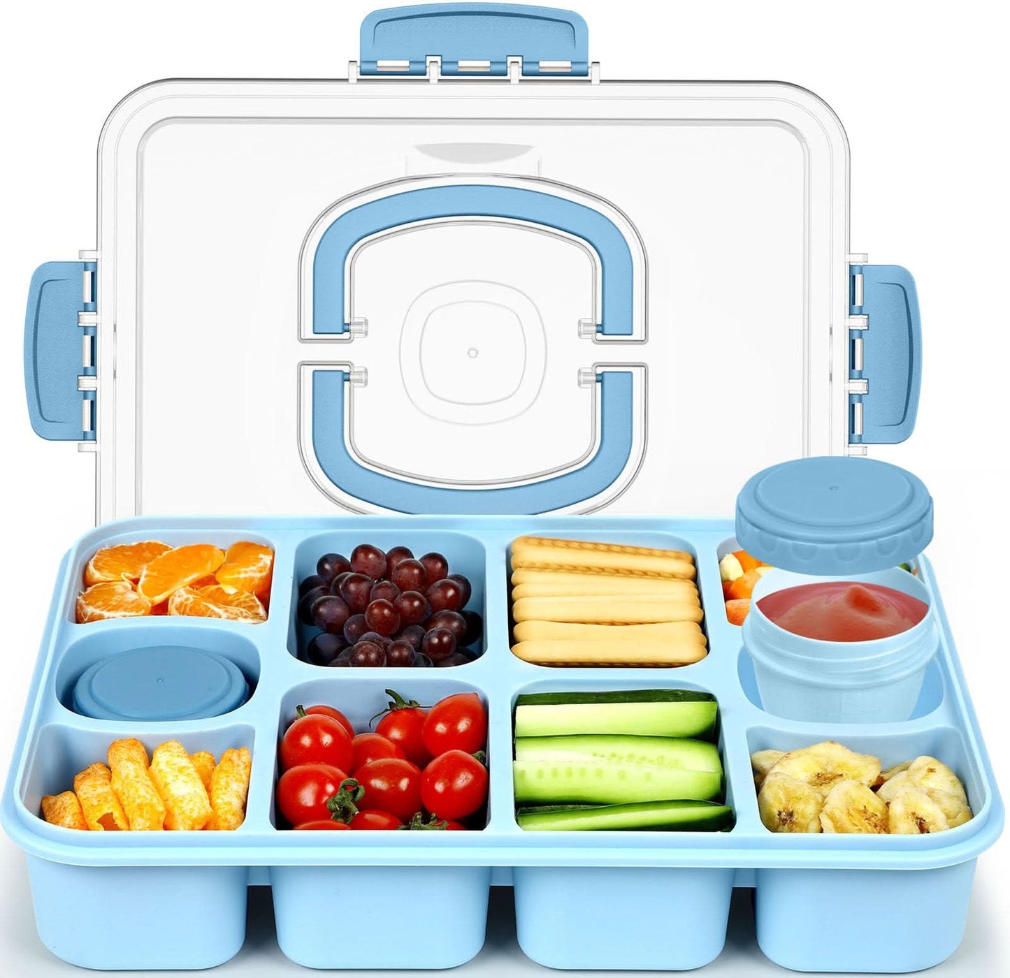 Caperci Contenedor original para aperitivos, bandeja dividida de 10 compartimentos