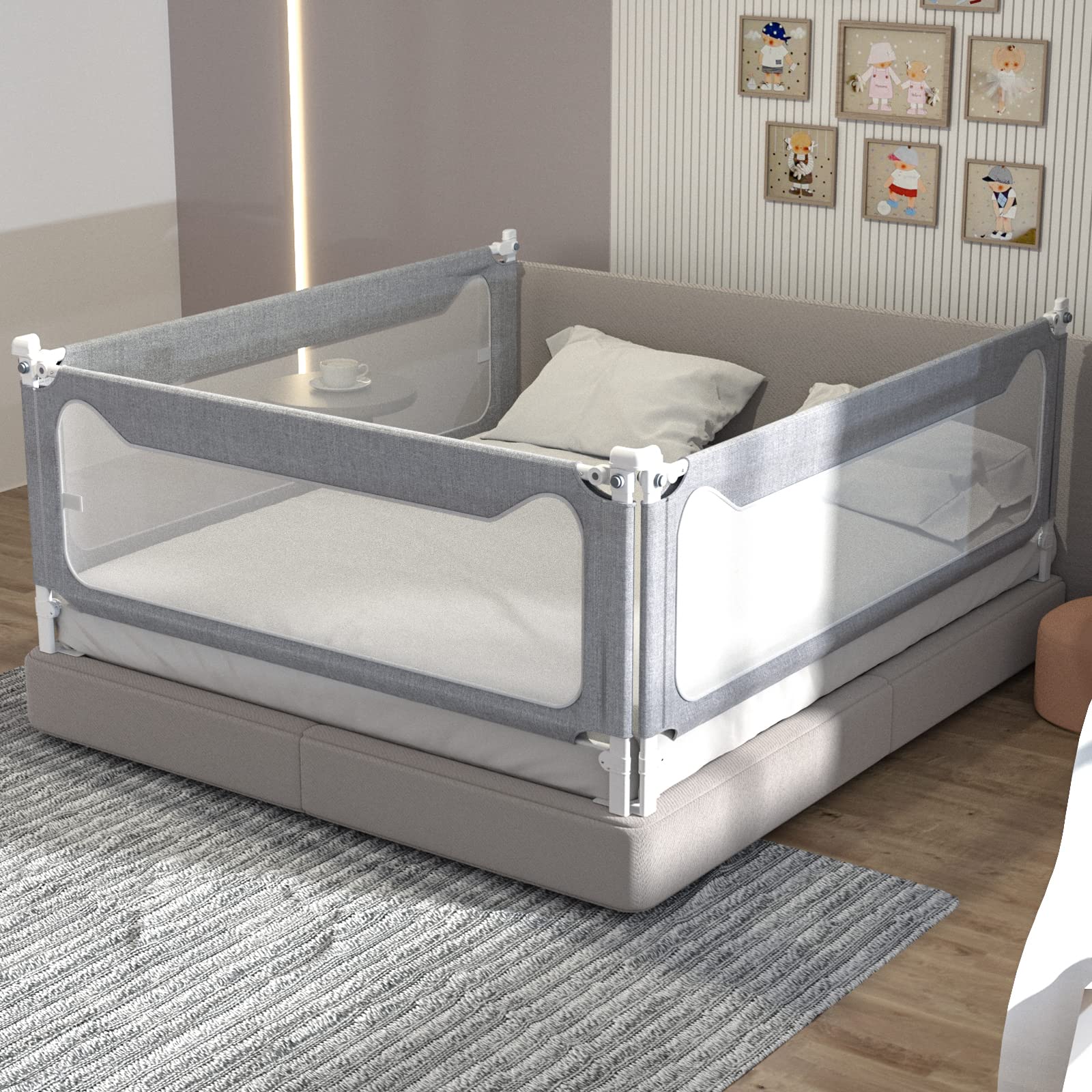 1 Unidad de Riel para cama para niños pequeños, 137cm de largo