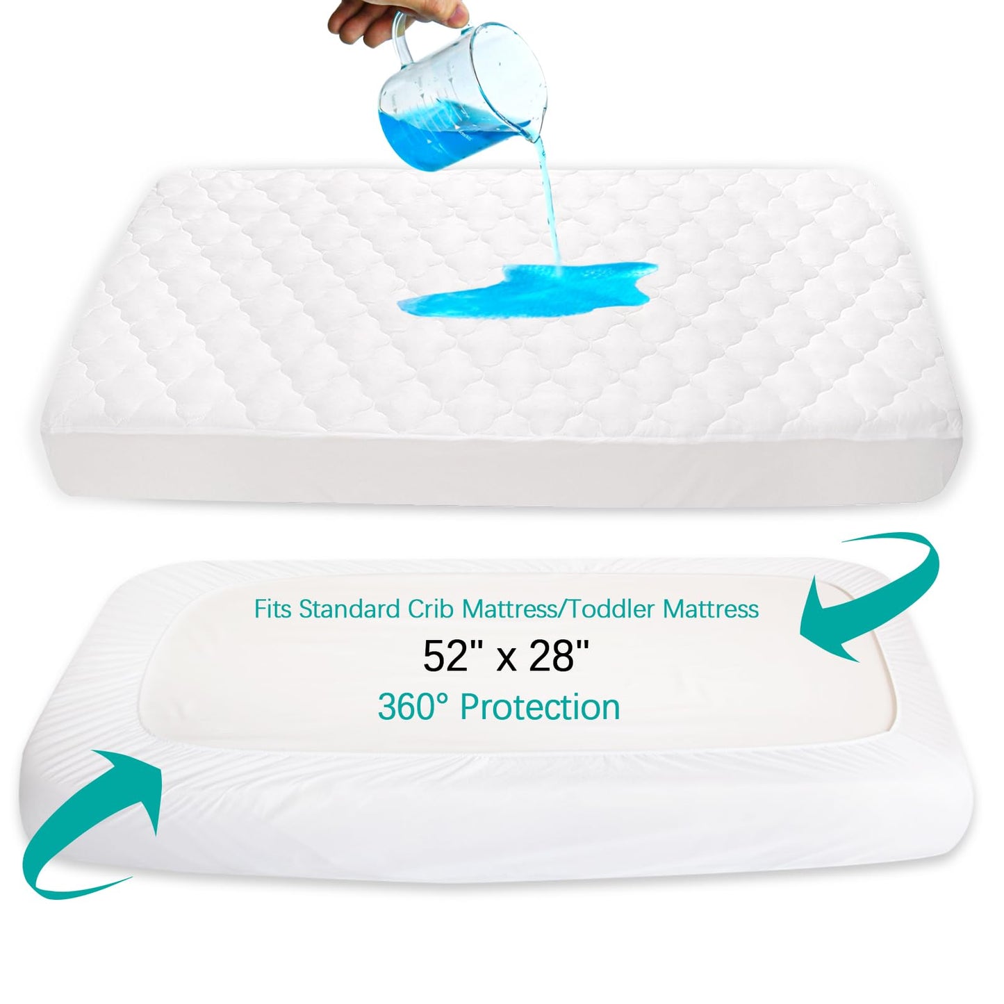 Biloban sábana protectoras para colchón de cuna, funda impermeable y ajustable