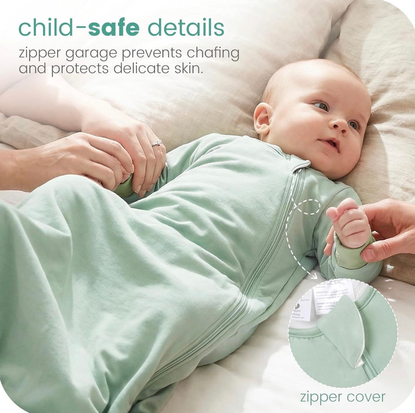 Saco de dormir para bebé de manga larga 1.0 TOG, 6-18 meses