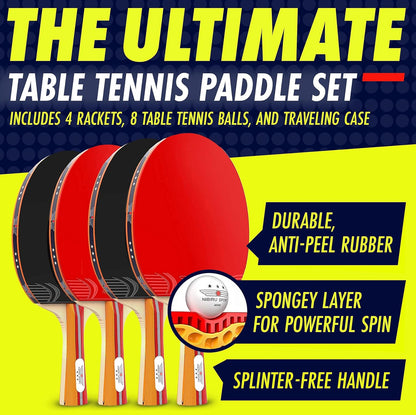 Raquetas y pelotas de tenis de mesa profesionales