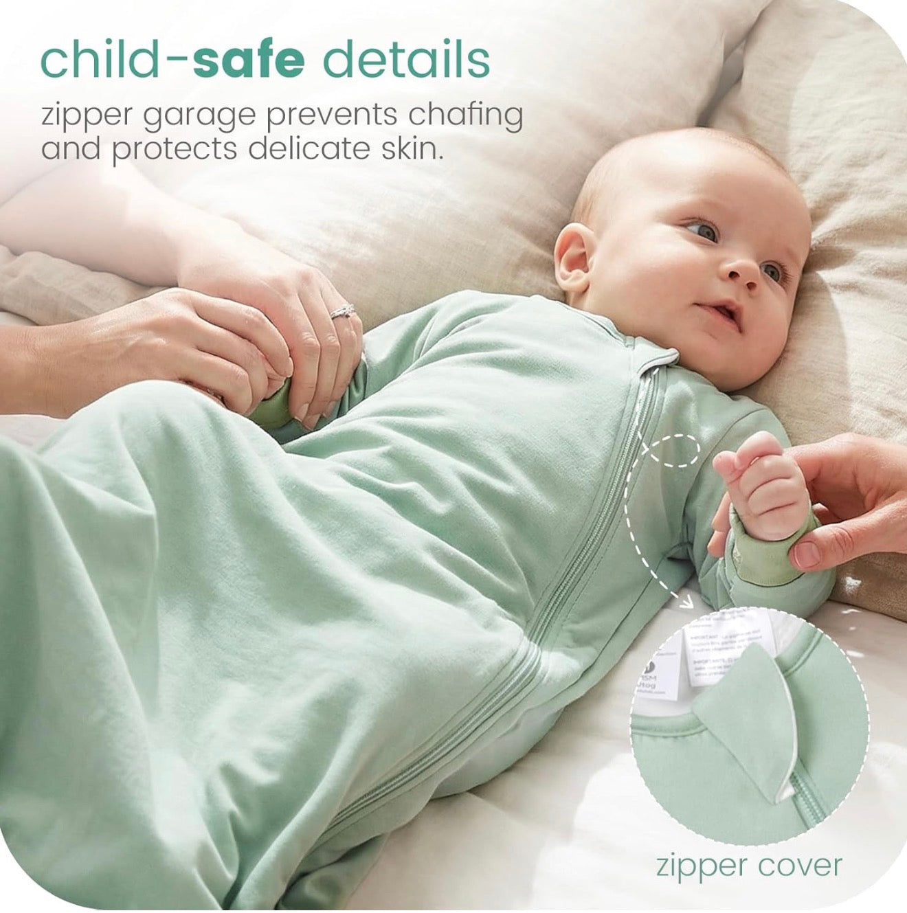 Saco de dormir para bebé de manga larga 1.0 TOG, 6-18 meses