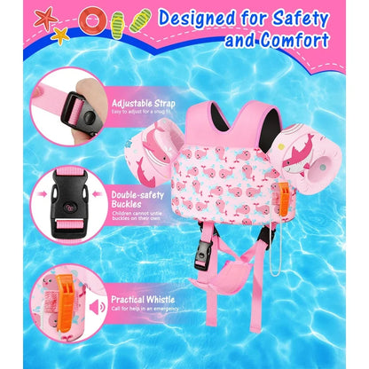 MoKo Toddler Floaties Swim Vest for 13-30lbs/30-70lbs Kids