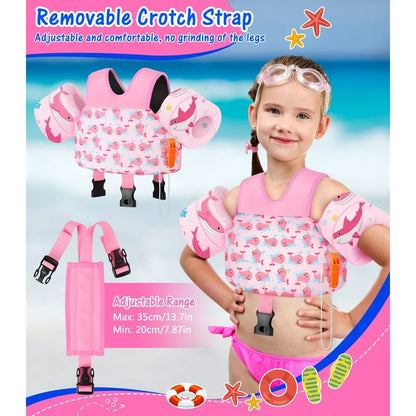 MoKo Toddler Floaties Swim Vest for 13-30lbs/30-70lbs Kids