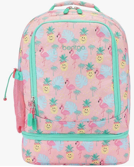 Bentgo Kids Prints 2 en 1 mochila y lonchera aislada duradera, ligera, colorido estampado