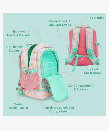 Bentgo Kids Prints 2 en 1 mochila y lonchera aislada duradera, ligera, colorido estampado