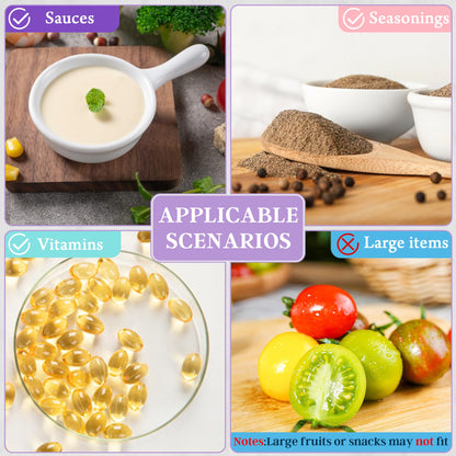 Envases de aderezo para ensaladas de 6x1,6 onzas con tapas