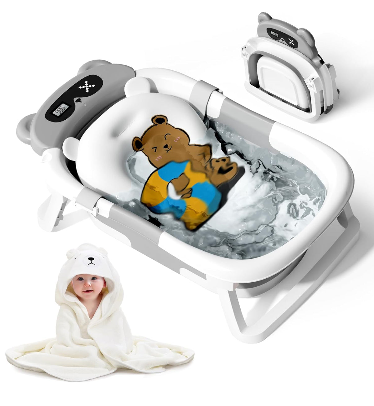 Bañera plegable para recién nacidos a niños pequeños