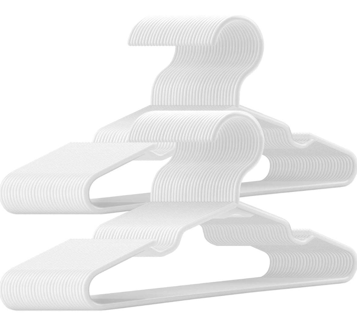 Perchas de plástico para bebé, paquete de 99